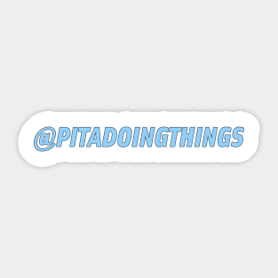 Pitadoingthings Signature Baby Blue (chest logo) Sticker